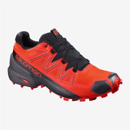 Buty do Biegania Męskie Salomon SPEEDCROSS 5 GTX Czerwone - PL 0-LIUH